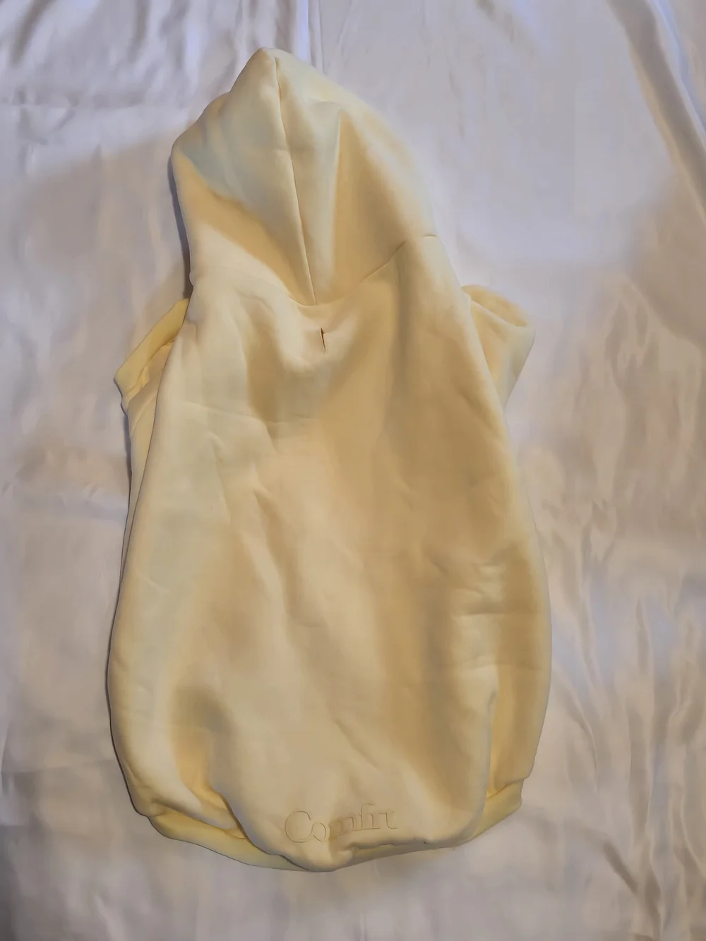 Minimalist Paw Soft Yellow Dog Hoodie - Cozy Pet Sweatshirt